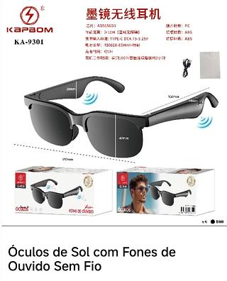 OCULOS COM FONE DE OUVIDO BT KAPBOM