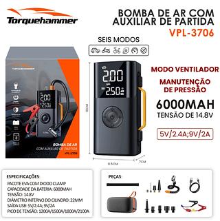 BOMBA DE AR COM AUXILIAR DE PARTIDA TORQUEHAMMER