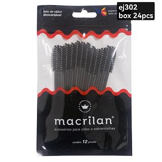 ACESSORIOS PARA CILIOS E SOBRANCELHAS CONTEM 12 PINCEIS MACRILAN