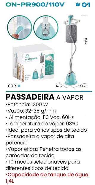 PASSADEIRA A VAPOR ONISTEK