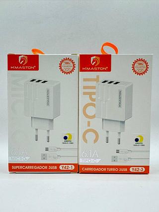 CARREGADOR TURBO 3USB 6.1A HMASTON