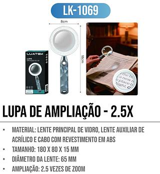 LUPA AMPLIAÇÃO DE 2.5X LUATEK