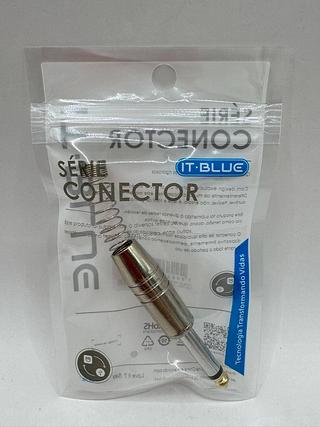 CONECTOR P10 COM MOLA IT-BLUE